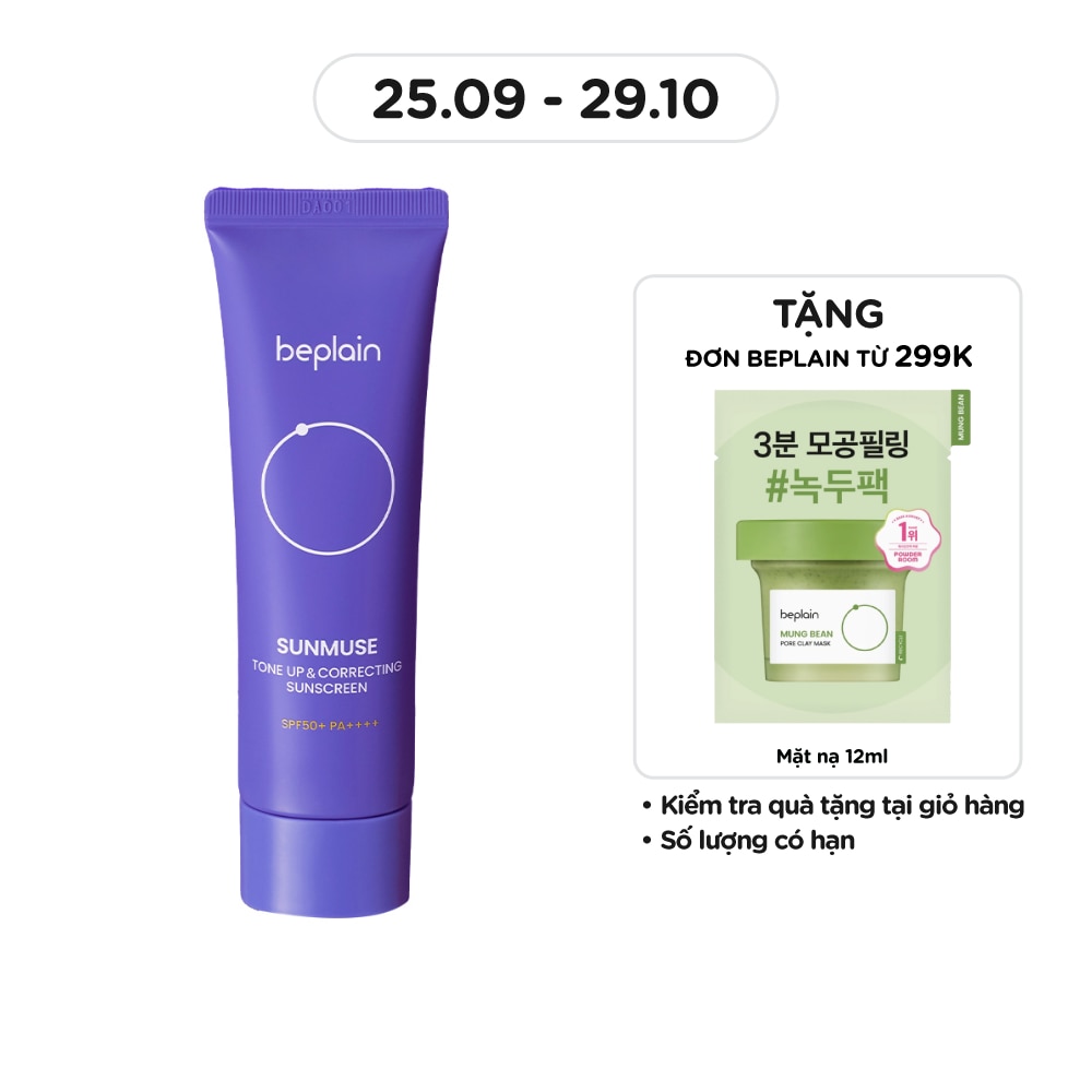 Kem Chống Nắng Beplain Sunmuse Tone-Up & Correcting Sunscreen SPF50+ PA++++ 50ml