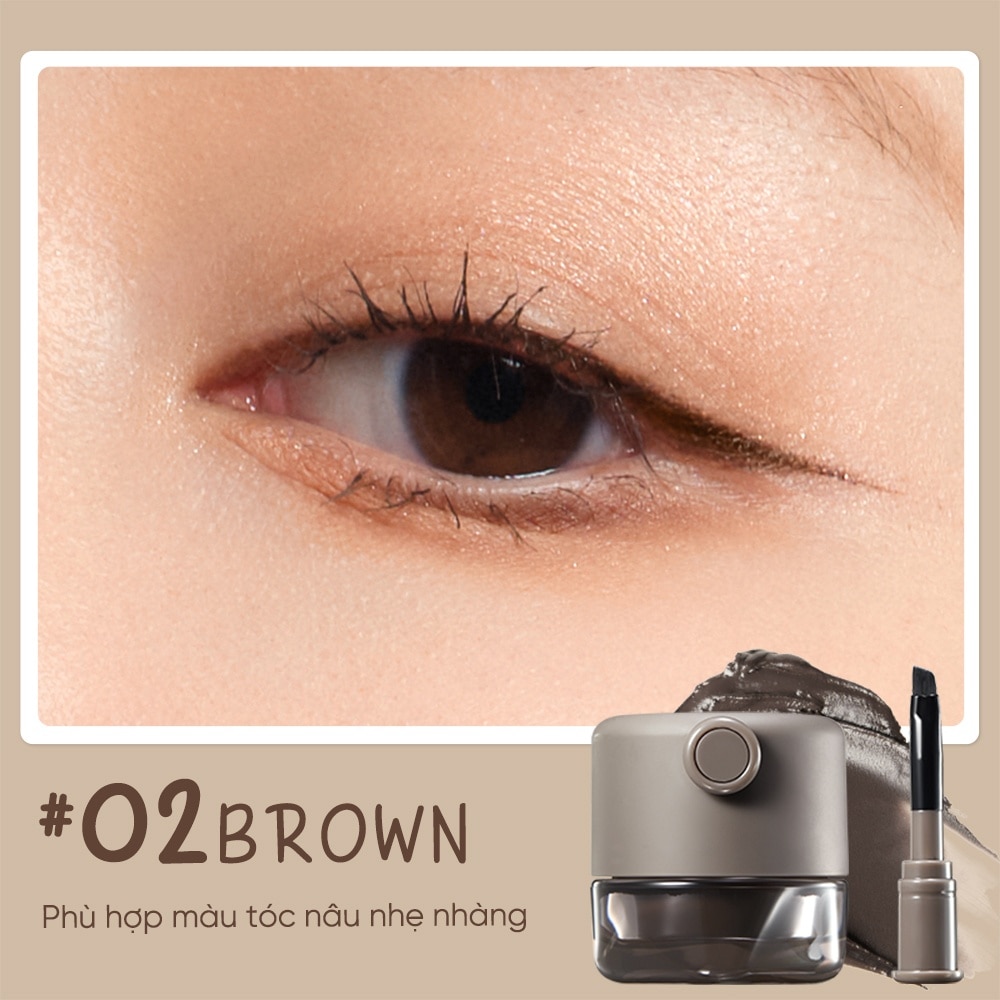 Gel Kẻ Mắt Judydoll Eyeliner Gel 7.5g .#02 Brown