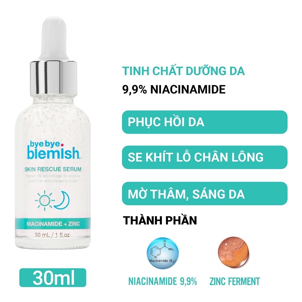 Tinh Chất Dưỡng Da Bye Bye Blemish Skin Rescue Serum 30ml