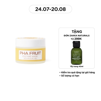 ZAKKA NATURALS Mặt Nạ Zakka Naturals Hỗ Trợ Tẩy Tế Bào Chết PHA Fruit Enzyme Mask 40g