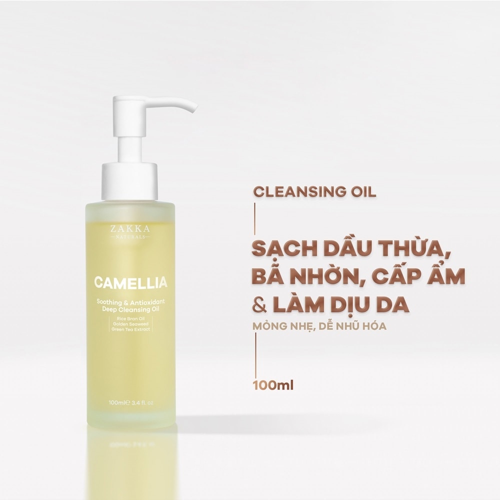 Dầu Tẩy Trang Zakka Naturals Camellia Soothing & Antioxidant Deep Cleansing Oil 100ml