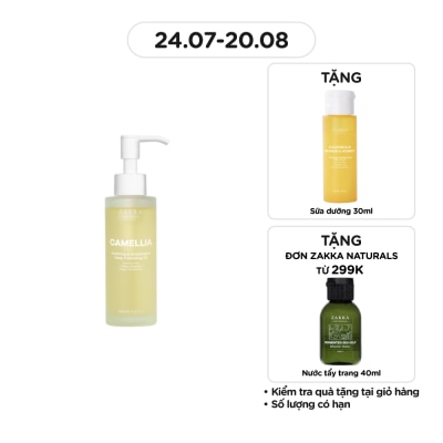 ZAKKA NATURALS Dầu Tẩy Trang Zakka Naturals Camellia Soothing & Antioxidant Deep Cleansing Oil 100ml