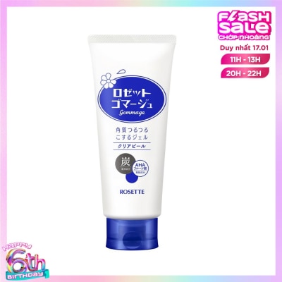 ROSETTE Gel Tẩy Tế Bào Chết Rosette Gommage Clear Peel Thu Nhỏ Lỗ Chân Lông 180g