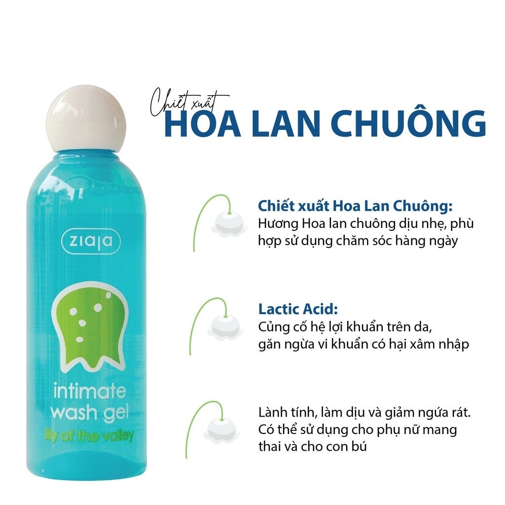 Dung Dịch Vệ Sinh Ziaja Hoa Lan Chuông Intimate Wash Gel Lily Of The Valley 200ml