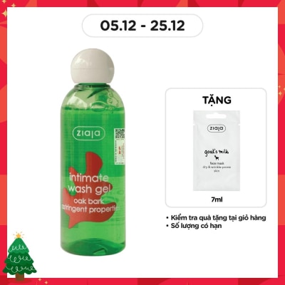 ZIAJA Dung Dịch Vệ Sinh Ziaja Vỏ Sồi Intimate Wash Gel Oak Bark Astringent Properties 200ml