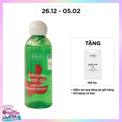 ZIAJA Dung Dịch Vệ Sinh Ziaja Vỏ Sồi Intimate Wash Gel Oak Bark Astringent Properties 200ml