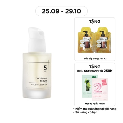 NUMBUZIN Tinh Chất Sáng Da Numbuzin No.5 Goodbye Blemish Serum 50ml
