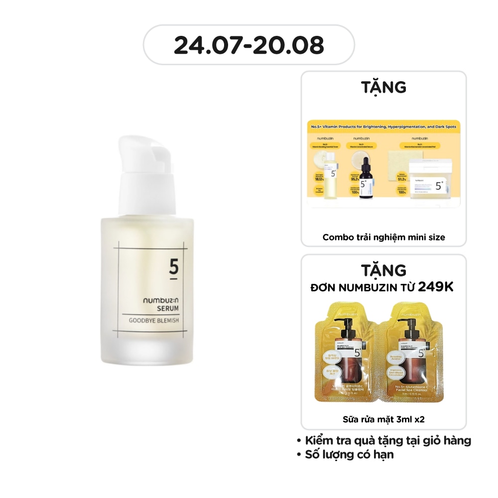 Tinh Chất Sáng Da Numbuzin No.5 Goodbye Blemish Serum 50ml