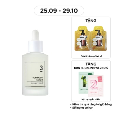 NUMBUZIN Tinh Chất Numbuzin Tăng Cường Sức Khỏe Da No.3 Skin Softening Serum 50ml