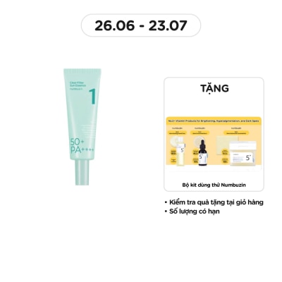NUMBUZIN Kem Chống Nắng Dưỡng Ẩm Numbuzin No.1 Clear Filter Sun Essence 50ml