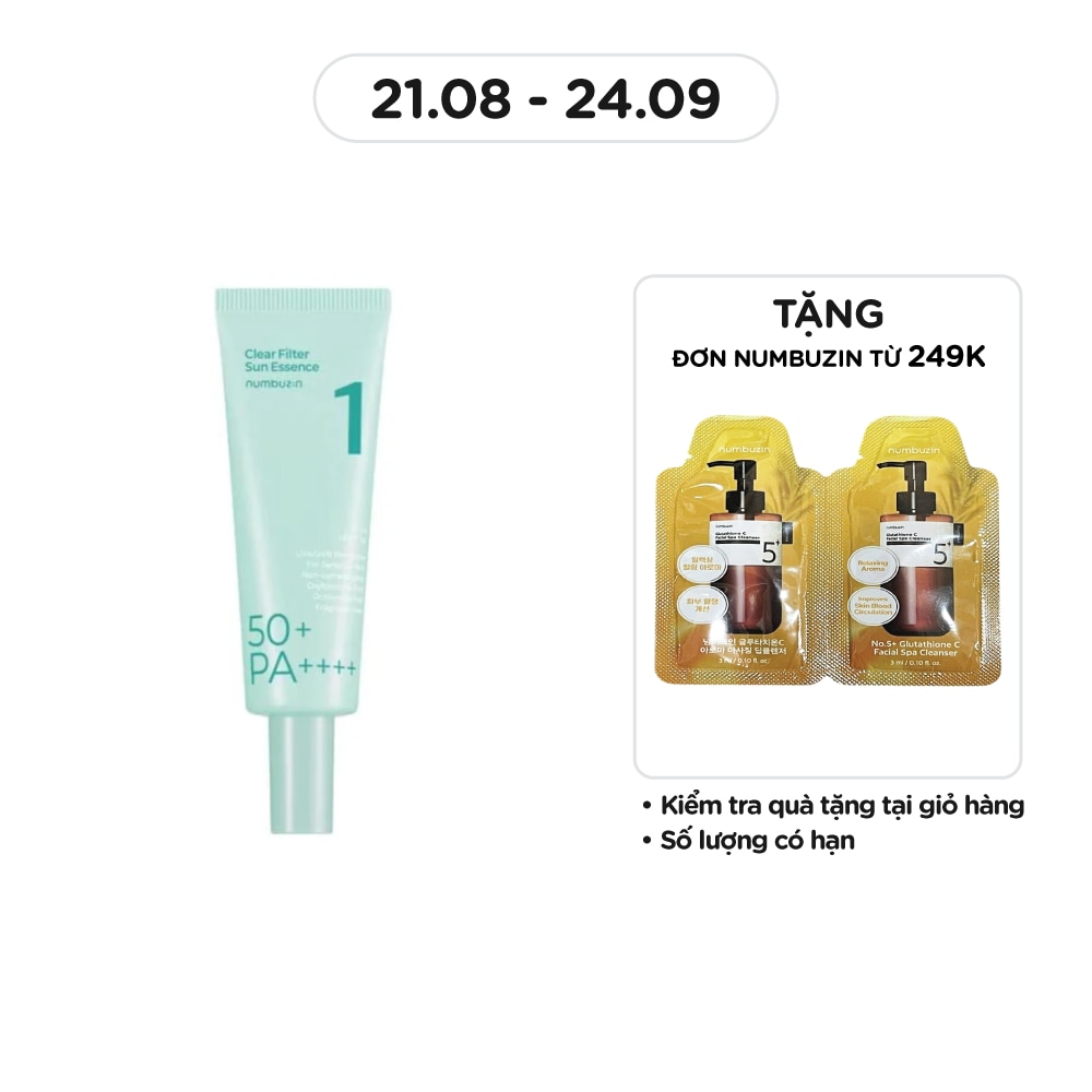 Kem Chống Nắng Dưỡng Ẩm Numbuzin No.1 Clear Filter Sun Essence 50ml