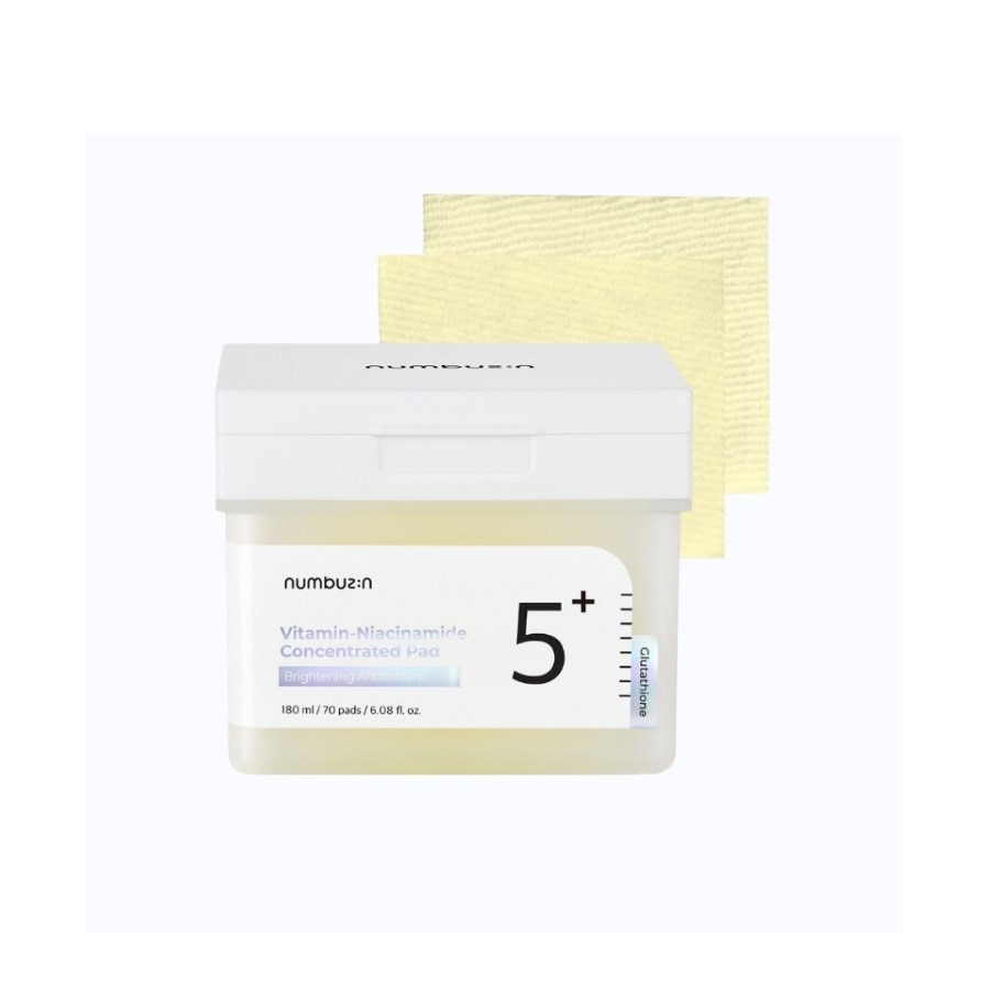 Nước Hoa Hồng Dạng Miếng Numbuzin No.5 Vitamin-Niacinamide Concentrated Pad 180ml (70Pcs)