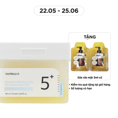 NUMBUZIN No.5 Vitamin-Niacinamide Concentrated Pad 180ml (70Pcs)