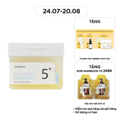 NUMBUZIN No.5 Vitamin-Niacinamide Concentrated Pad 180ml (70Pcs)
