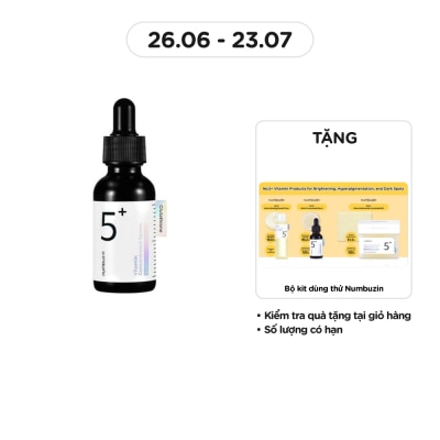 NUMBUZIN Tinh Chất Numbuzin Dưỡng Sáng Da No.5 Vitamin Concentrated Serum 30ml