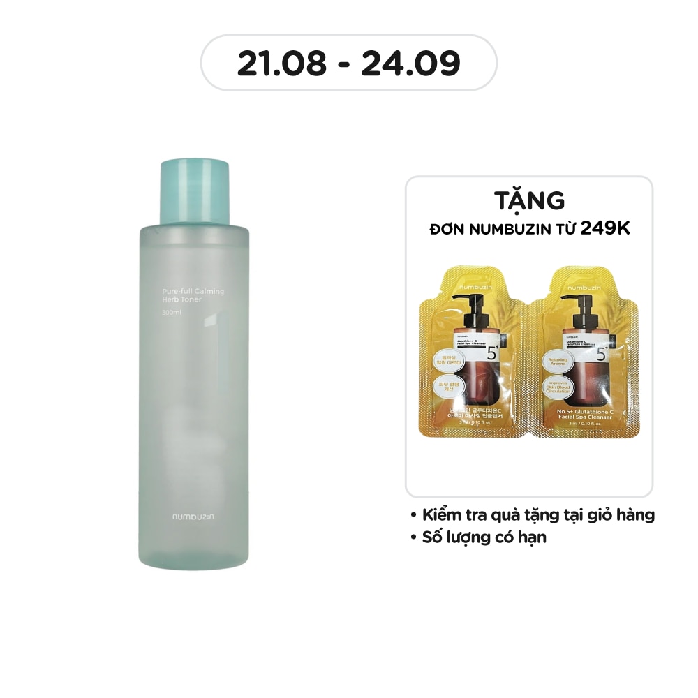 Nước Hoa Hồng Numbuzin No.1 Pure-Full Calming Herb Toner 300ml
