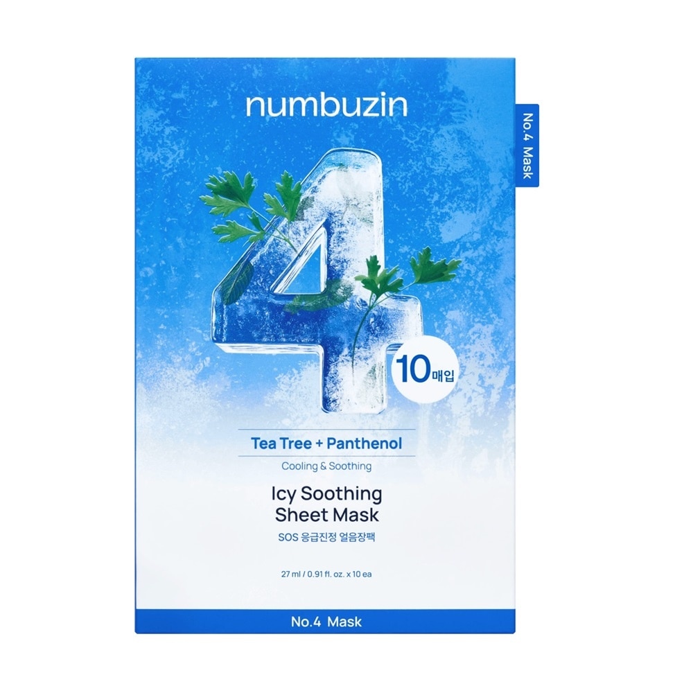 Mặt Nạ Numbuzin Cấp Ẩm Hạ Nhiệt Làn Da No.4 Icy Soothing Sheet Mask 27ml