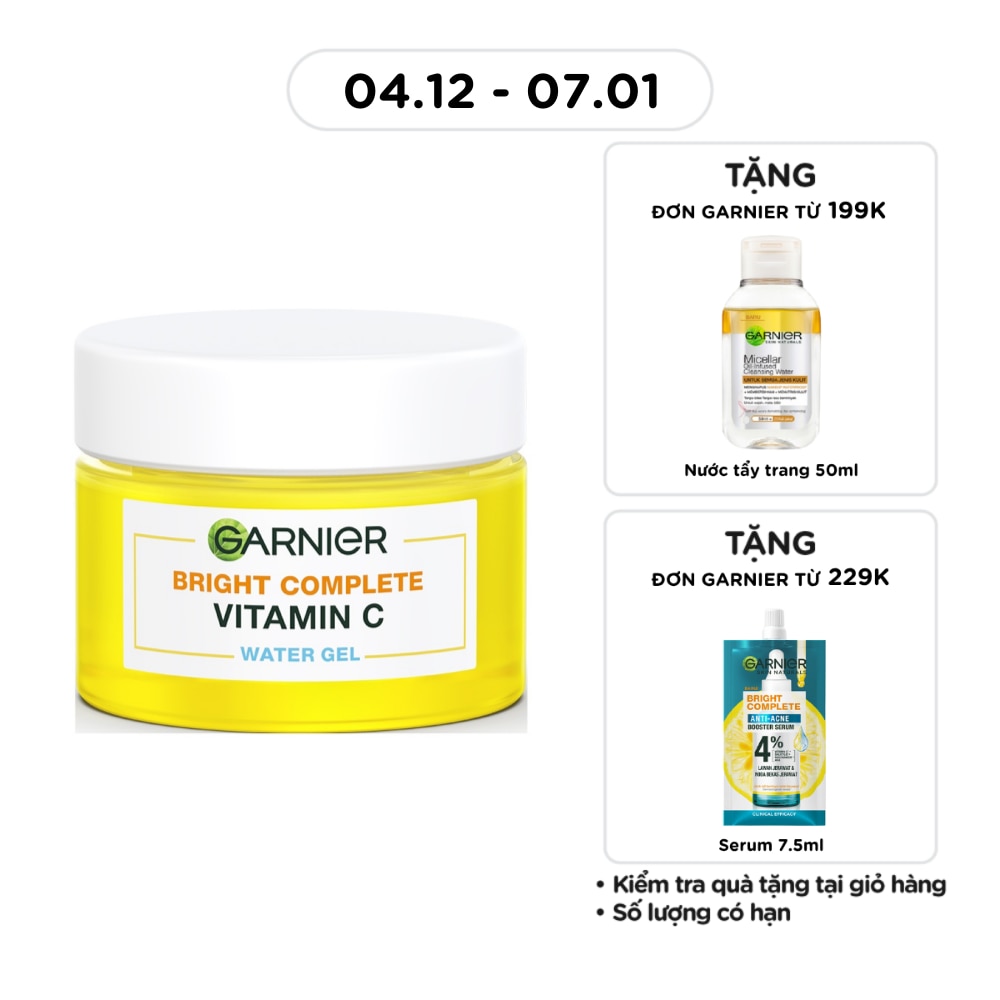 Gel Dưỡng Da Garnier Bright Complete Vitamin C Water-Gel 50ml