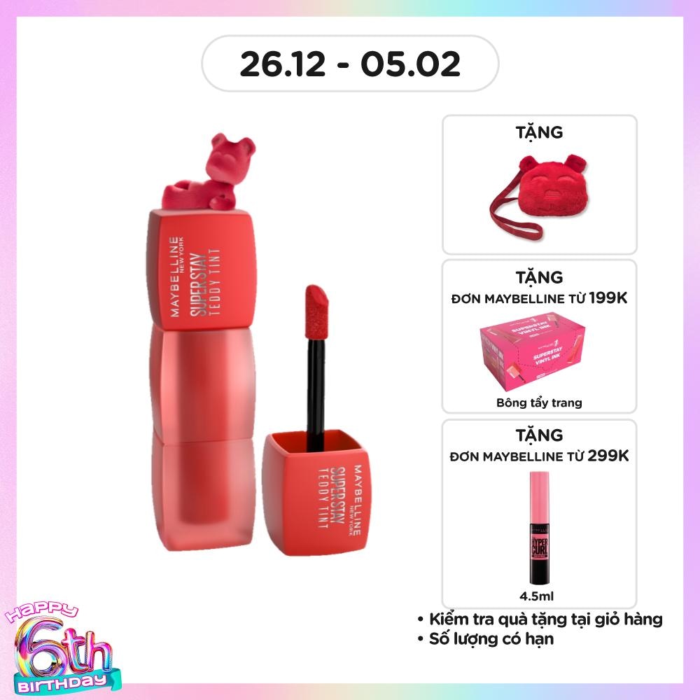 Son Kem Lì Maybelline Superstay Teddy Tint 5ml .#30 Coquettish