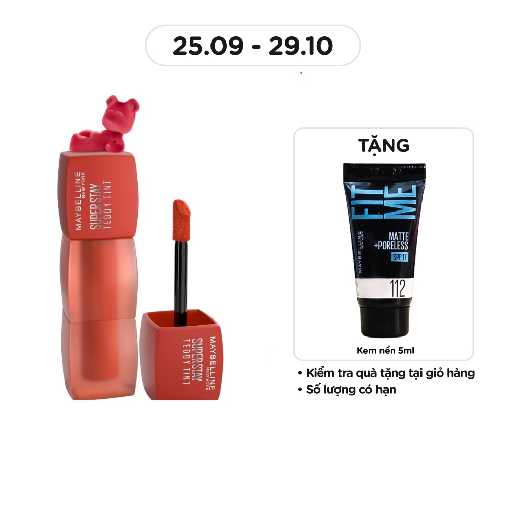 Son Kem Lì Maybelline Superstay Teddy Tint 5ml .#75 Latte To Go