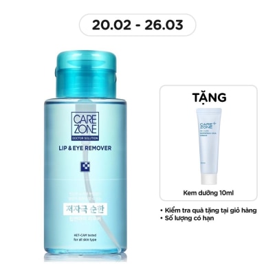 CAREZONE Tẩy Trang Mắt Môi Carezone Doctor Solution Lip & Eye Remover 300ml