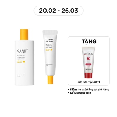 CAREZONE Combo Sữa Chống Nắng Carezone Water Fit Soothing Sun Fluid SPF50+ PA++++ 70ml+31ml