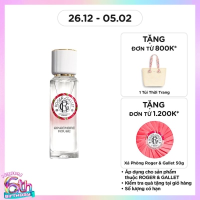 ROGER & GALLET Gingembre Rouge Wellbeing Fragrant Water 30ml