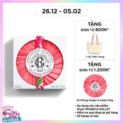 ROGER & GALLET Gingembre Rouge Wellbeing Soap 100g