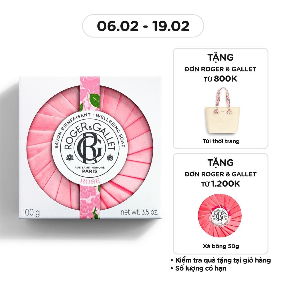 Xà Phòng Roger & Gallet Rose Wellbeing Soap 100g