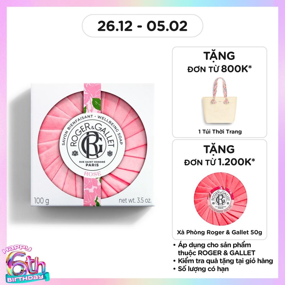 Xà Phòng Roger & Gallet Rose Wellbeing Soap 100g