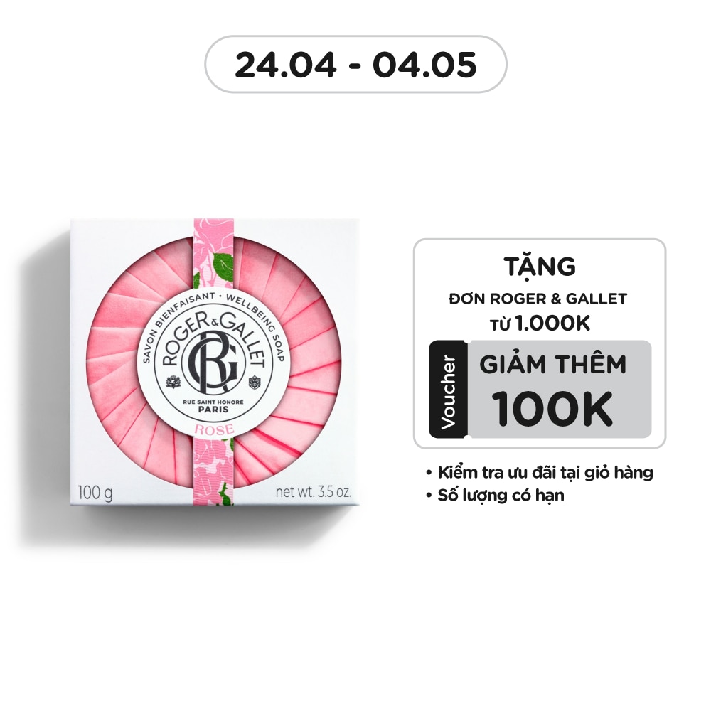 Xà Phòng Roger & Gallet Rose Wellbeing Soap 100g