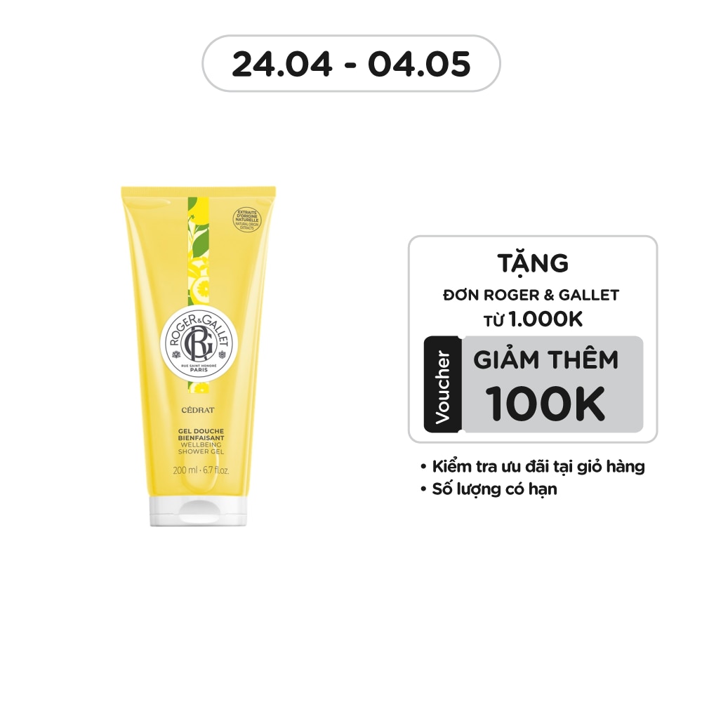 Gel Tắm Roger & Gallet Cedrat Wellbeing Shower Gel 200ml