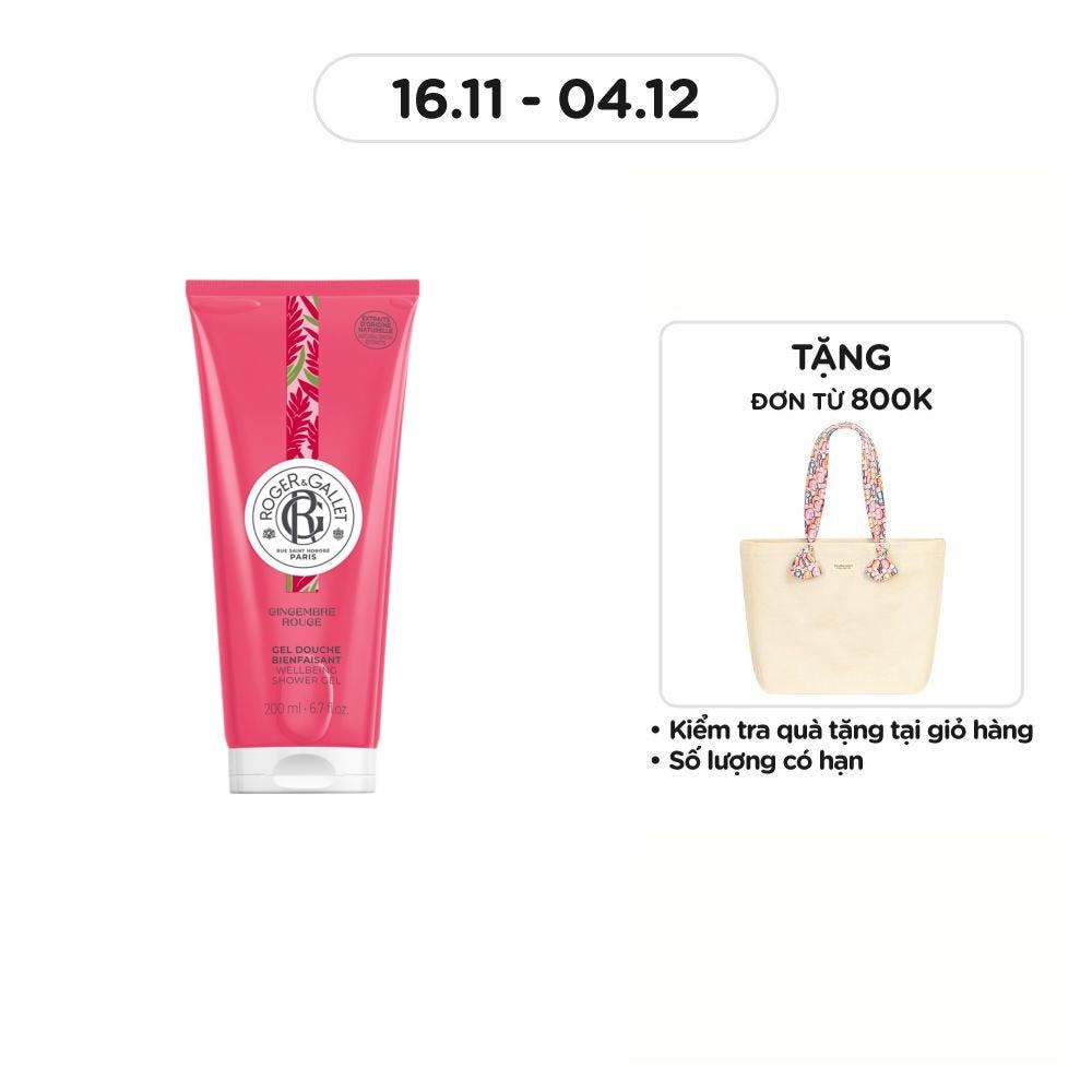 Gel Tắm Roger & Gallet Gingembre Rouge Wellbeing Shower Gel 200ml