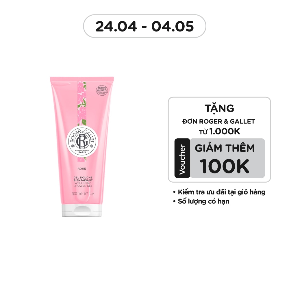 Gel Tắm Roger & Gallet Rose Wellbeing Shower Gel 200ml