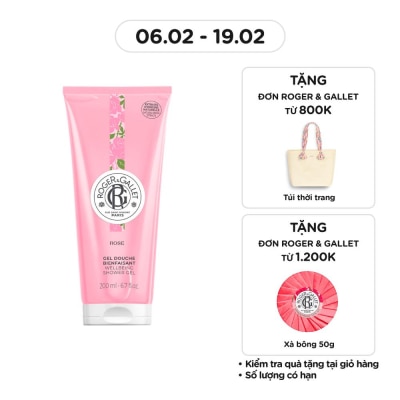 ROGER & GALLET Rose Wellbeing Shower Gel 200ml