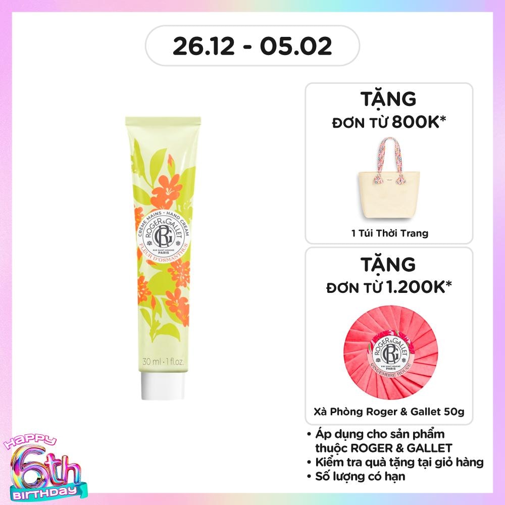 Kem Dưỡng Tay Roger & Gallet Fleur D'Osmanthus Hand Cream 30ml