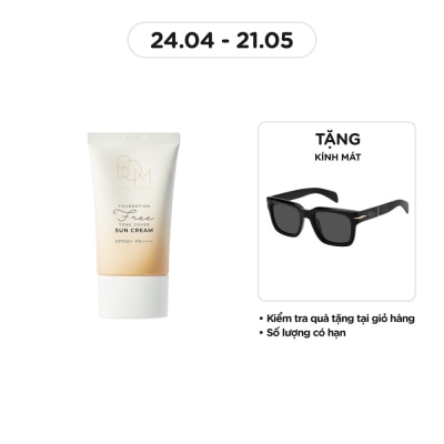 BOM Foundation-Free Toner Cover Suncream SPF50+ PA++++ 50g