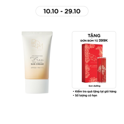BOM Kem Chống Nắng Che Khuyết Điểm BOM Foundation-Free Toner Cover Suncream SPF50+ PA++++ 50g