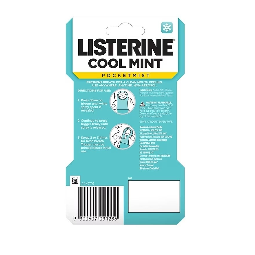 Xịt Thơm Miệng Listerine Coolmint Pocketmist 7.7ml