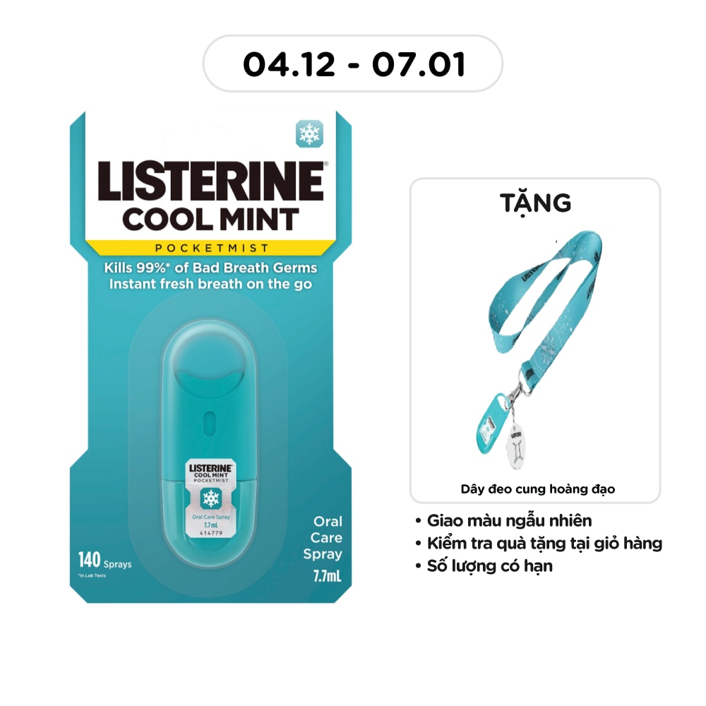 Xịt Thơm Miệng Listerine Coolmint Pocketmist 7.7ml