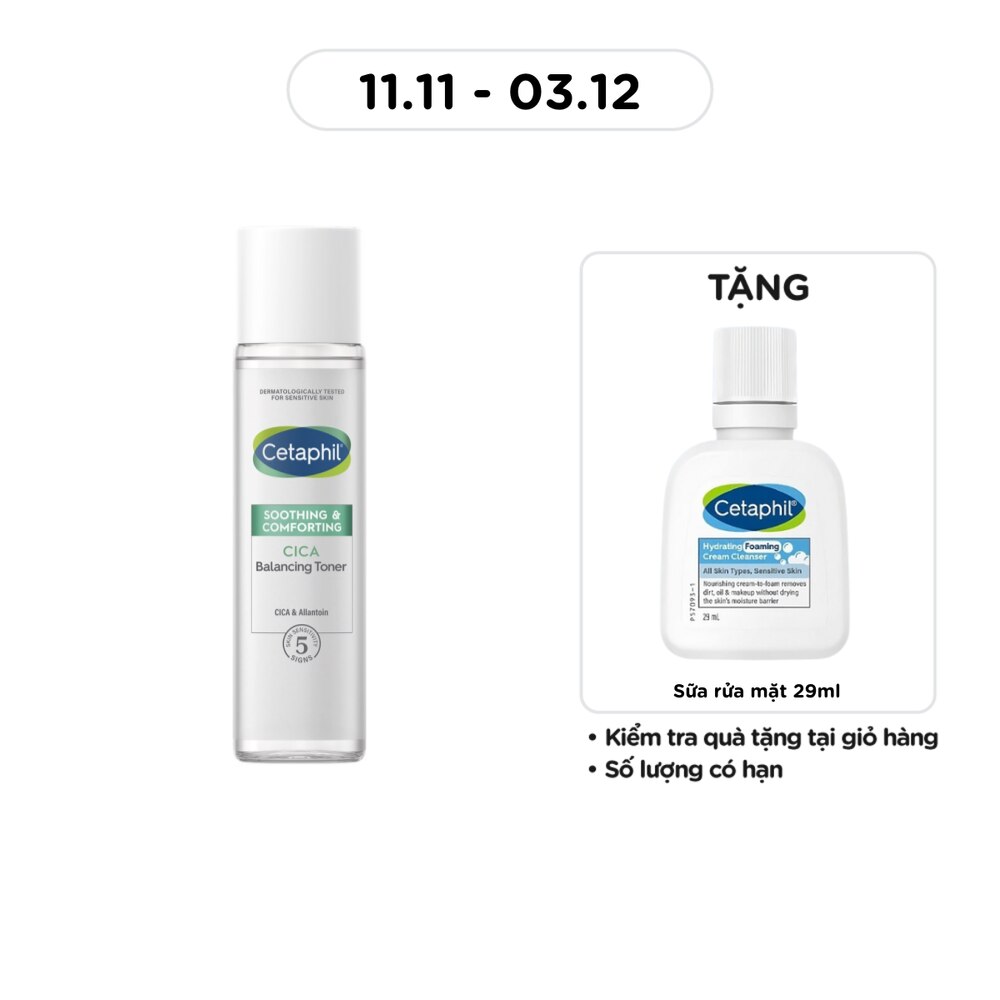 Nước Cân Bằng Cetaphil Soothing & Comforting Cica Balancing Toner 150ml