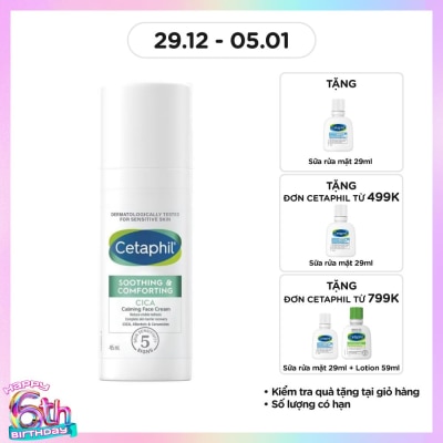 CETAPHIL Kem Dưỡng Cetaphil Soothing & Comforting Cica Calming Face Cream 45ml