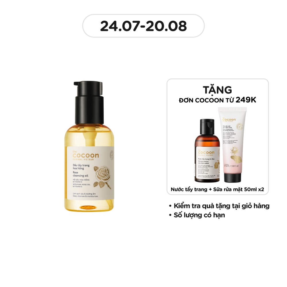 Dầu Tẩy Trang Cocoon Hoa Hồng 140ml