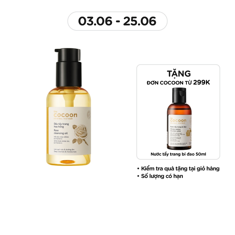 Dầu Tẩy Trang Cocoon Hoa Hồng 140ml
