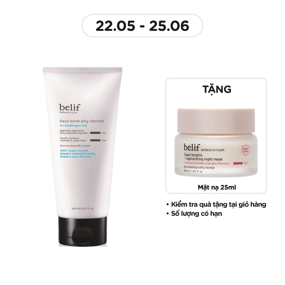 Sữa Rửa Mặt Belif Aqua Bomb Jelly Cleanser 160ml