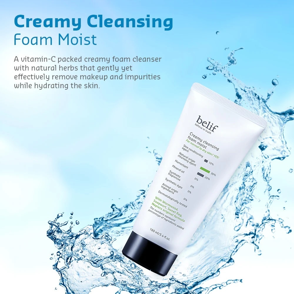 Creamy Cleansing Foam Moist 160ml