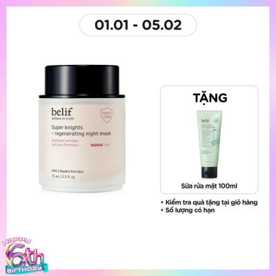 BELIF Mặt Nạ Ngủ Belif Tái Tạo Da Super Knights - Regenerating Night Mask 75ml