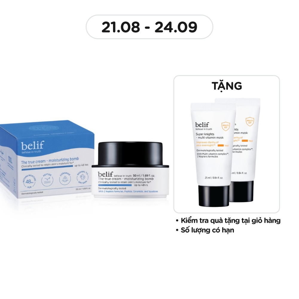 Kem Cấp Ẩm Belif The True Cream - Moisturizing Bomb 50ml