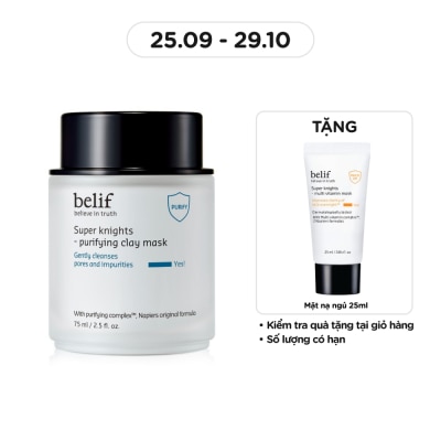 BELIF Mặt Nạ Đất Sét Belif Super Knights Purifying Clay Mask 75ml