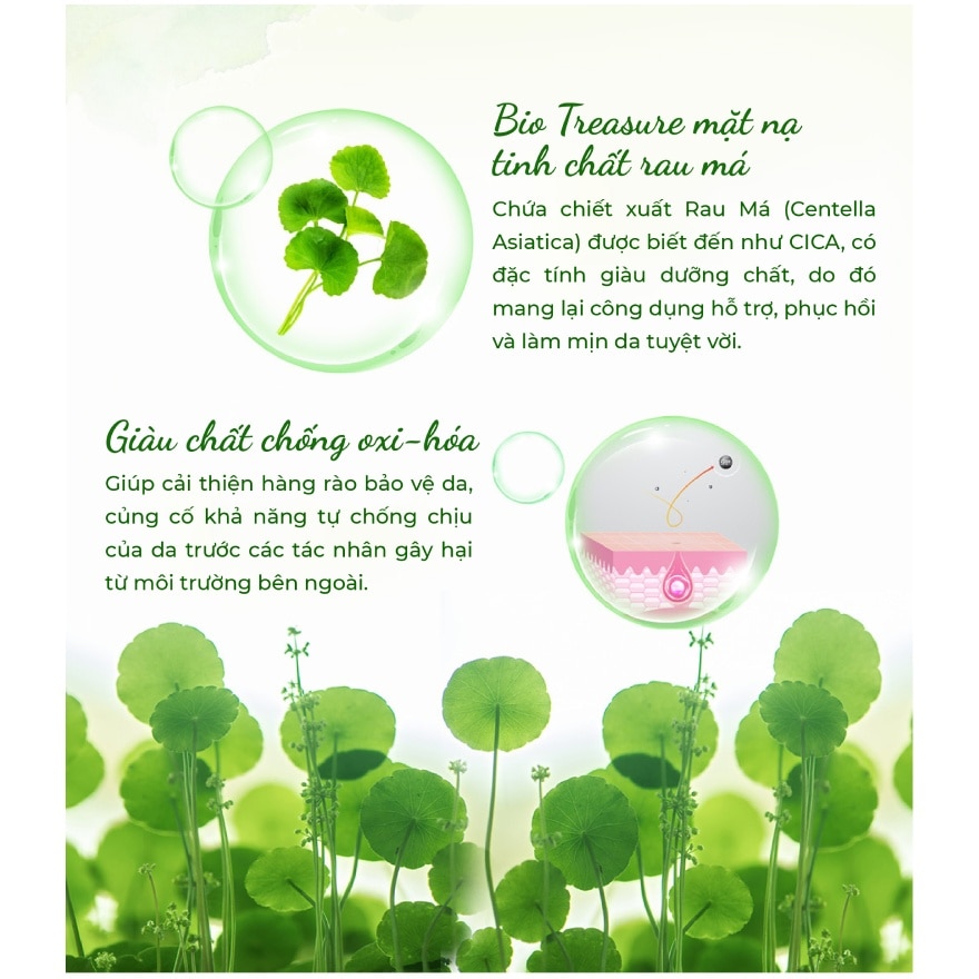 Mặt Nạ Bio-Essence Bio-Treasure Centella Asiatica Extract Intensive Repair Ampoule Mask 20ml